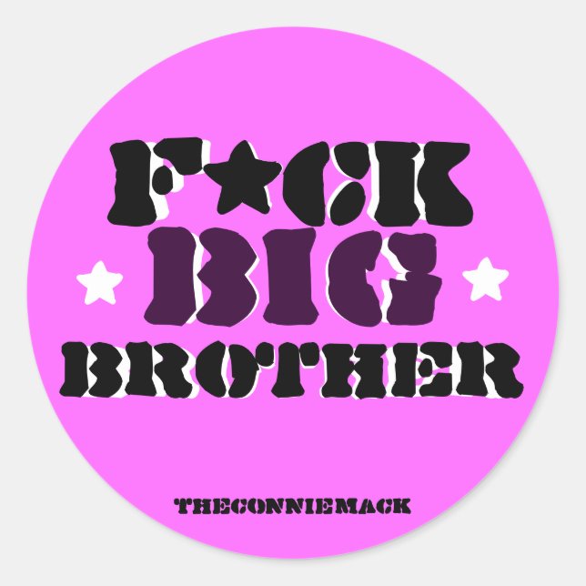 F*ck Big Brother Sticker (Front)