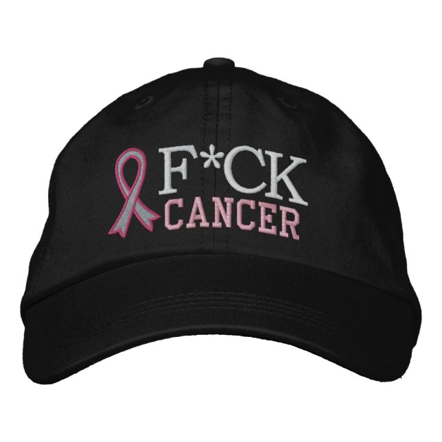 F*CK Breast Cancer Embroidered Hat (Front)