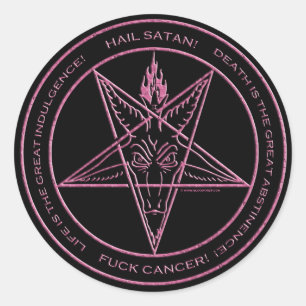 F*CK CANCER! Baphomet sticker