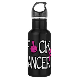 F#CK CANCER...Breast Cancer 532 Ml Water Bottle
