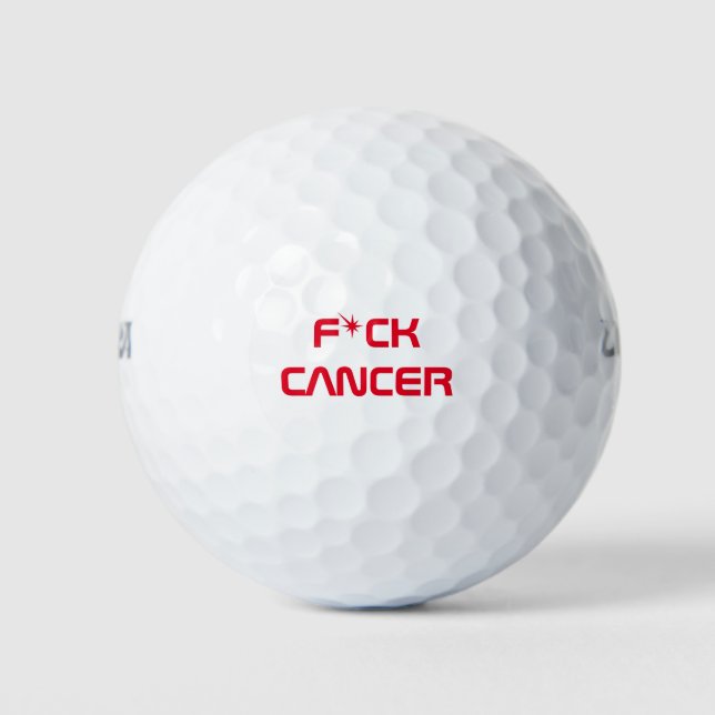 F*ck Cancer Golf Ball - NASA style (Front)