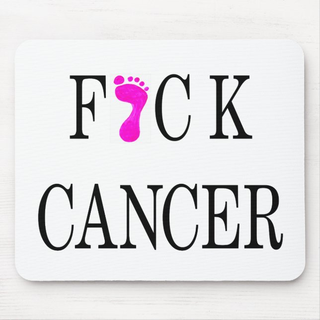 f*ck cancer soft text mouse mat (Front)