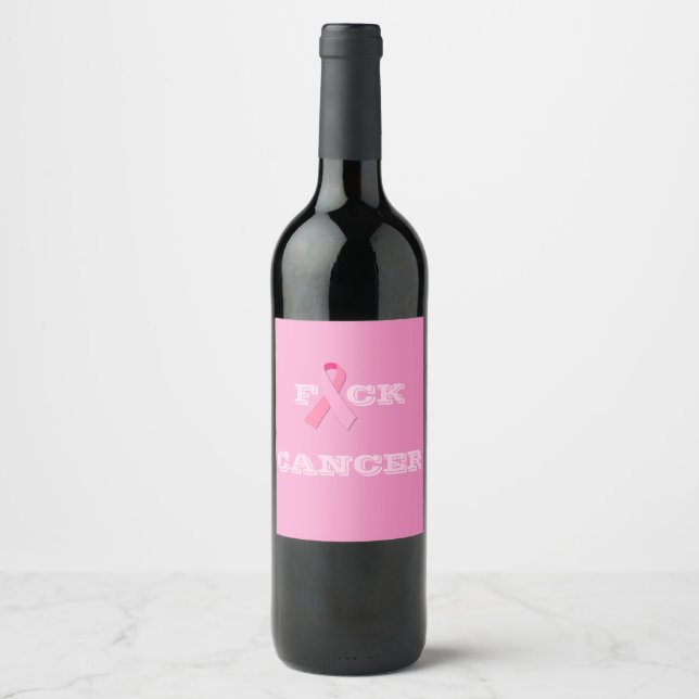 F CK CANCER WINE LABEL (Front)