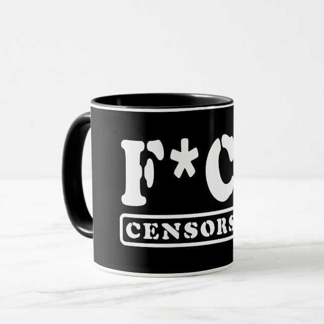 F*CK CENSORSHIP MUG (Front Left)