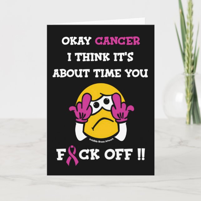 F#CK OFF...Breast Cancer Card (Front)