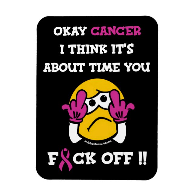 F#CK OFF...Breast Cancer Magnet (Vertical)