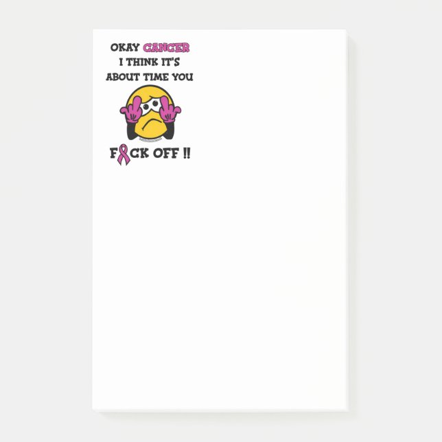 F#CK OFF...Breast Cancer Post-it Notes (Front)