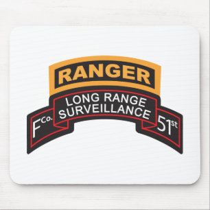 F Co 51st Infantry LRS Scroll, Ranger Tab Mouse Mat