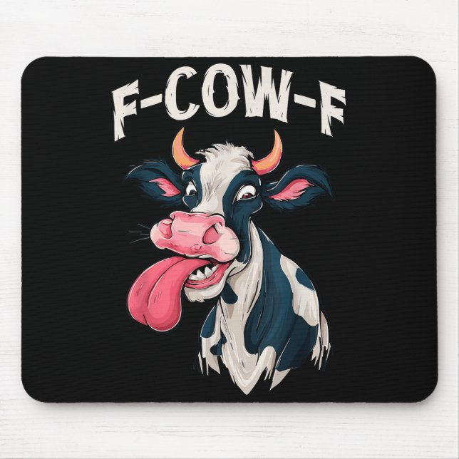 F-cow-f Funny Meme Fcowf Cow Men Women  Mouse Mat (Front)