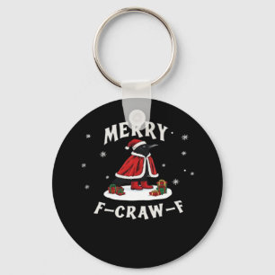 F-Craw-F Crow Christmas F-Caw-F Raven Christmas Cl Key Ring