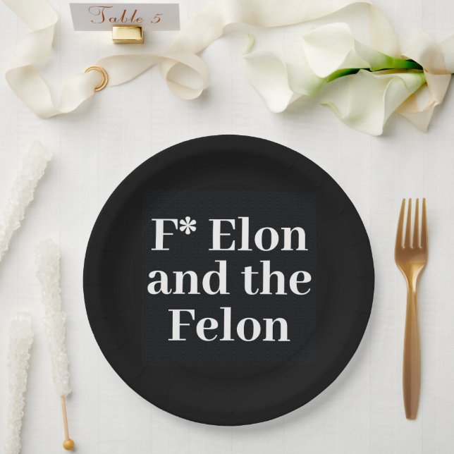 F* Elon Paper Plate (Wedding)