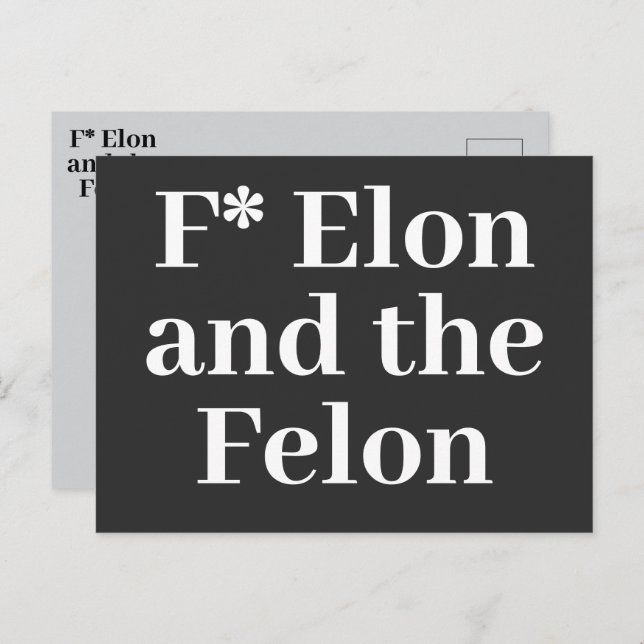 F* Elon Postcard (Front/Back)
