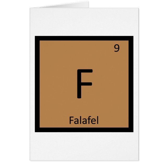 F - Falafel Chemistry Periodic Table Symbol (Front)