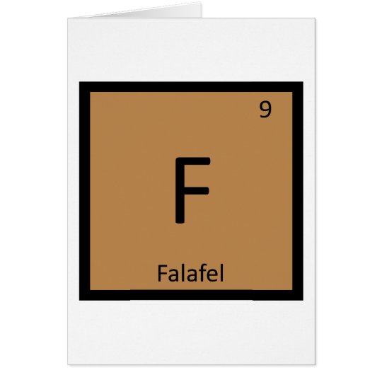 F - Falafel Chemistry Periodic Table Symbol Card