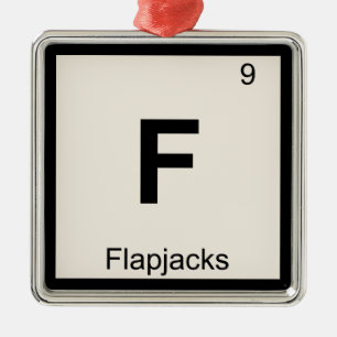 F - Flapjacks Chemistry Periodic Table Symbol Metal Tree Decoration