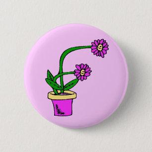 F- Flowers Monogram Button