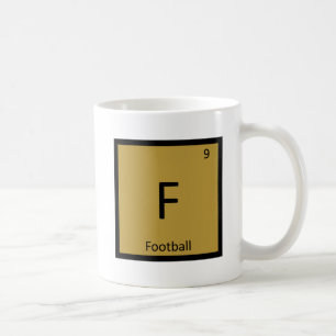 F - Football Sports Chemistry Periodic Table Coffee Mug