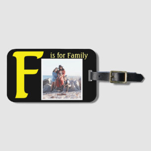 F for Family Luggage Tag