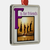 F for Friends Metal Tree Decoration (Right)