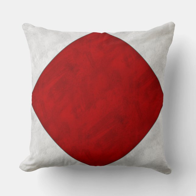 F Foxtrot Watercolor Nautical Signal Maritime Flag Cushion (Front)