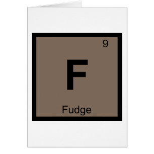 F - Fudge Chemistry Periodic Table Symbol
