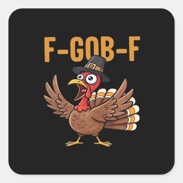 F-GOB-F Classic Vintage Style Square Sticker (Front)