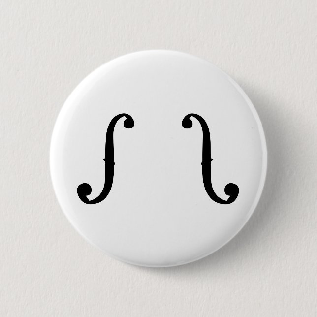 F-holes string instrument button (Front)