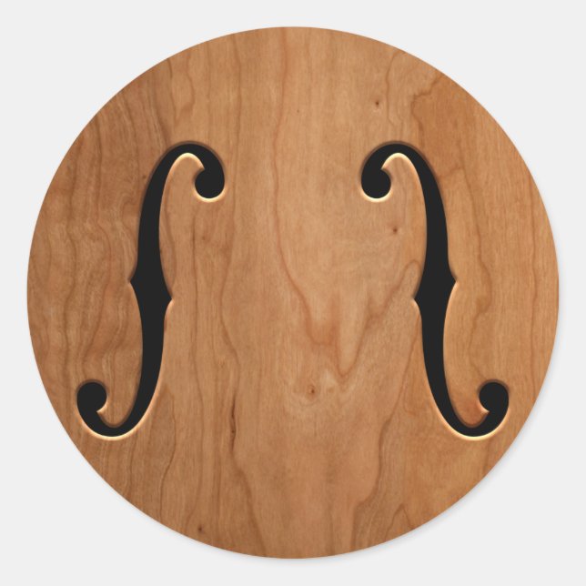 F-Holes -wg Classic Round Sticker (Front)