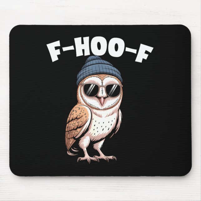 F-hoo-f Funny Bird Meme Graphic  Mouse Mat (Front)