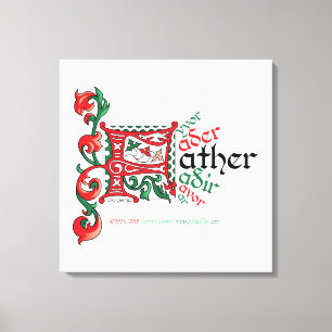 F is for Father Canvas Print