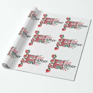 F is for Father Wrapping Paper