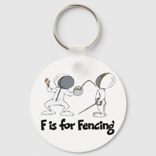 F is for Fencing Key Ring