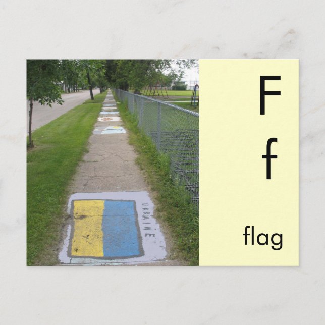 F is for Flag Postcard (Front)