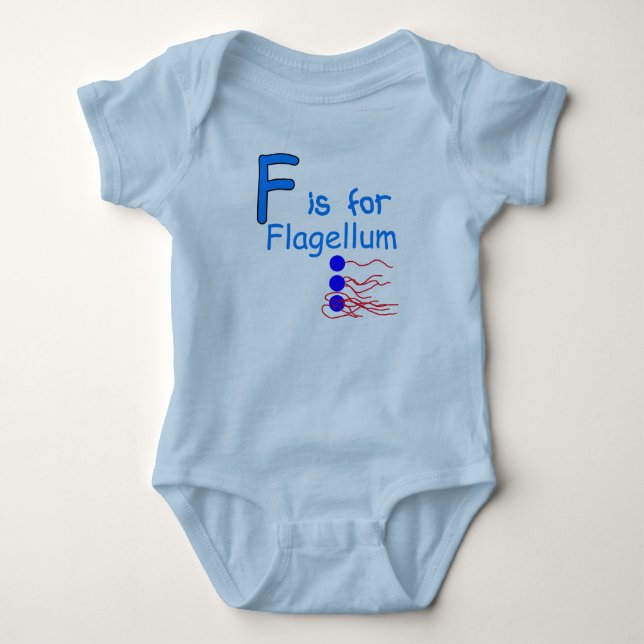 F is for Flagellum Baby Bodysuit (Front)