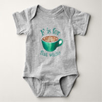 F is For Flat White Latte Cappuccino Coffee Cup