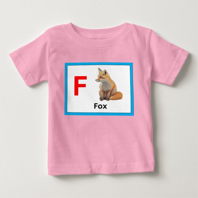 F is for Fox Baby T-Shirt (Front)