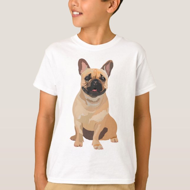 F is for Frenchie Dog T-Shirt (Front)