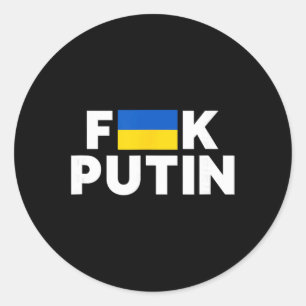 F##k Putin I Stand With Ukraine Classic Round Sticker