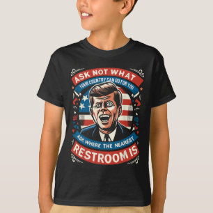 F. Kennedy Funny Patriotic Toilet Meme 4th Of July T-Shirt