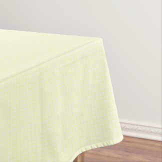 F & L Bright Yellow Gingham Tablecloth