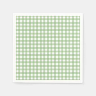 F & L Dark Green Gingham  Napkin