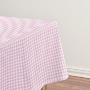 F & L Darker Pink Gingham Tablecloth