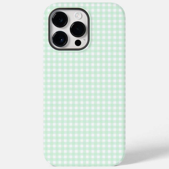 F & L Green Gingham Case-Mate iPhone Case (Back)