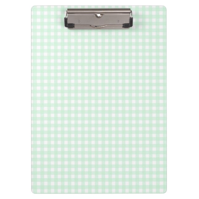 F & L Green Gingham Clipboard (Front)