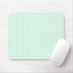 F & L Green Gingham Mouse Mat