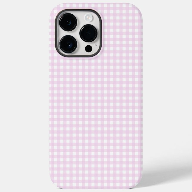 F & L Pink Gingham Case-Mate iPhone Case (Back)