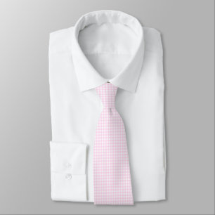 F & L Pink Gingham Tie