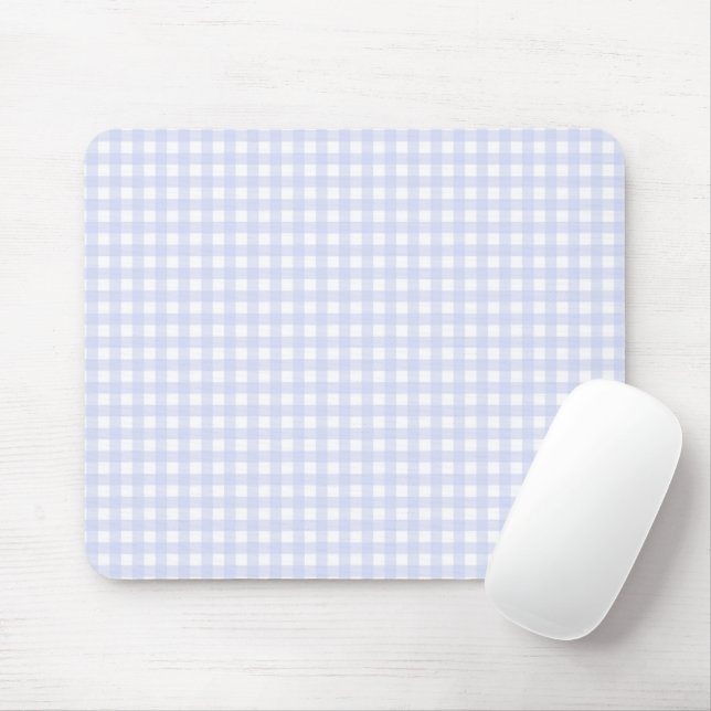 F & L Purple Gingham Mouse Mat (With Mouse)
