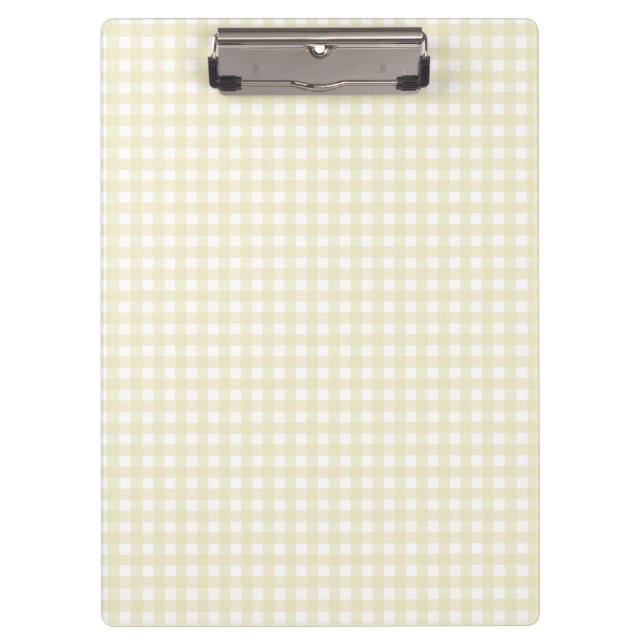 F & L Yellow Gingham Clipboard (Front)