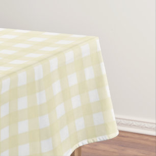 F & L Yellow Gingham Tablecloth
